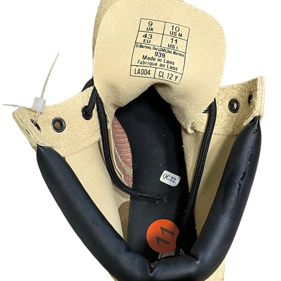 Dr Martens 939 Ben Suede Lace Up Boots Hazy Yellow Men SZ 10 Women 11 NEW! - Picture 8 of 8